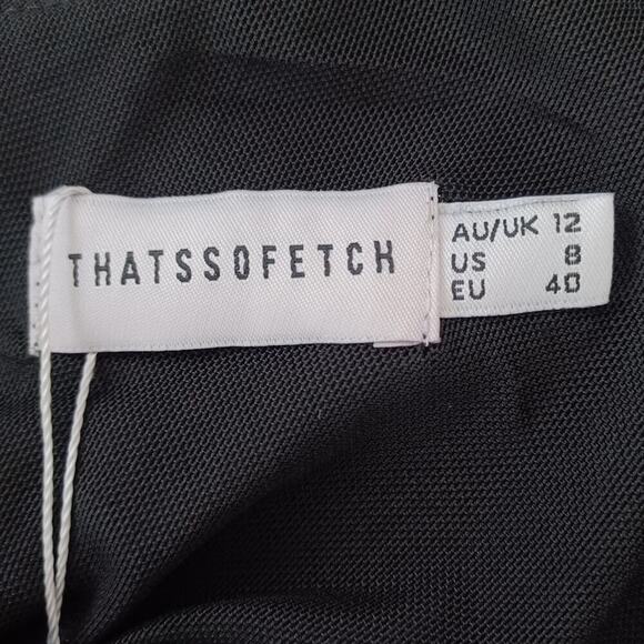 That's So Fetch Trami One Shoulder Cut Out Midi Dress Black 8/M NWT - Picture 11 of 14